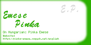 emese pinka business card